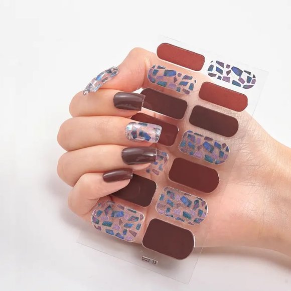 Sanuxc Other - NWT 20 Colors High Quality Nail Wraps Full Cover Nail Stickers Colorful Decals